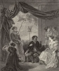 Sancho Panza relating his Adventures to the Duchess